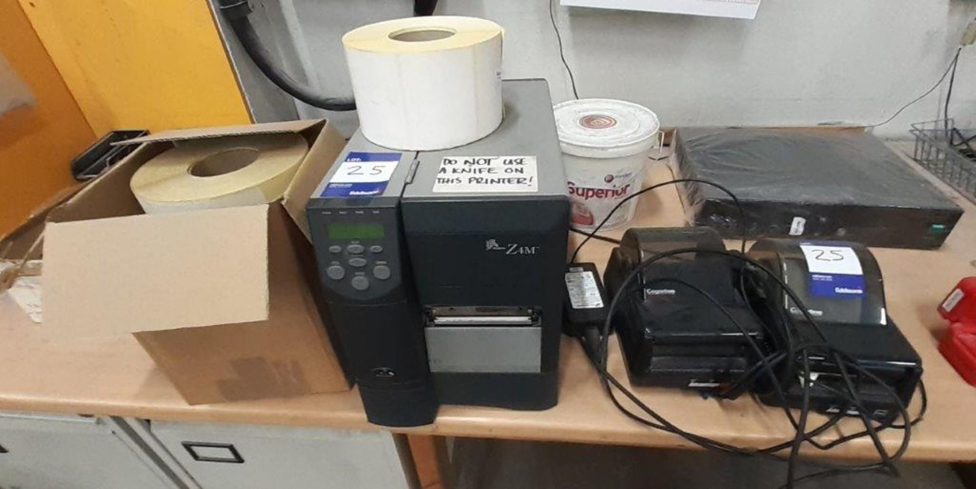 Zebra Z4M Label Printer & 2 Cognitive Advantage DLX Label Printers with labels