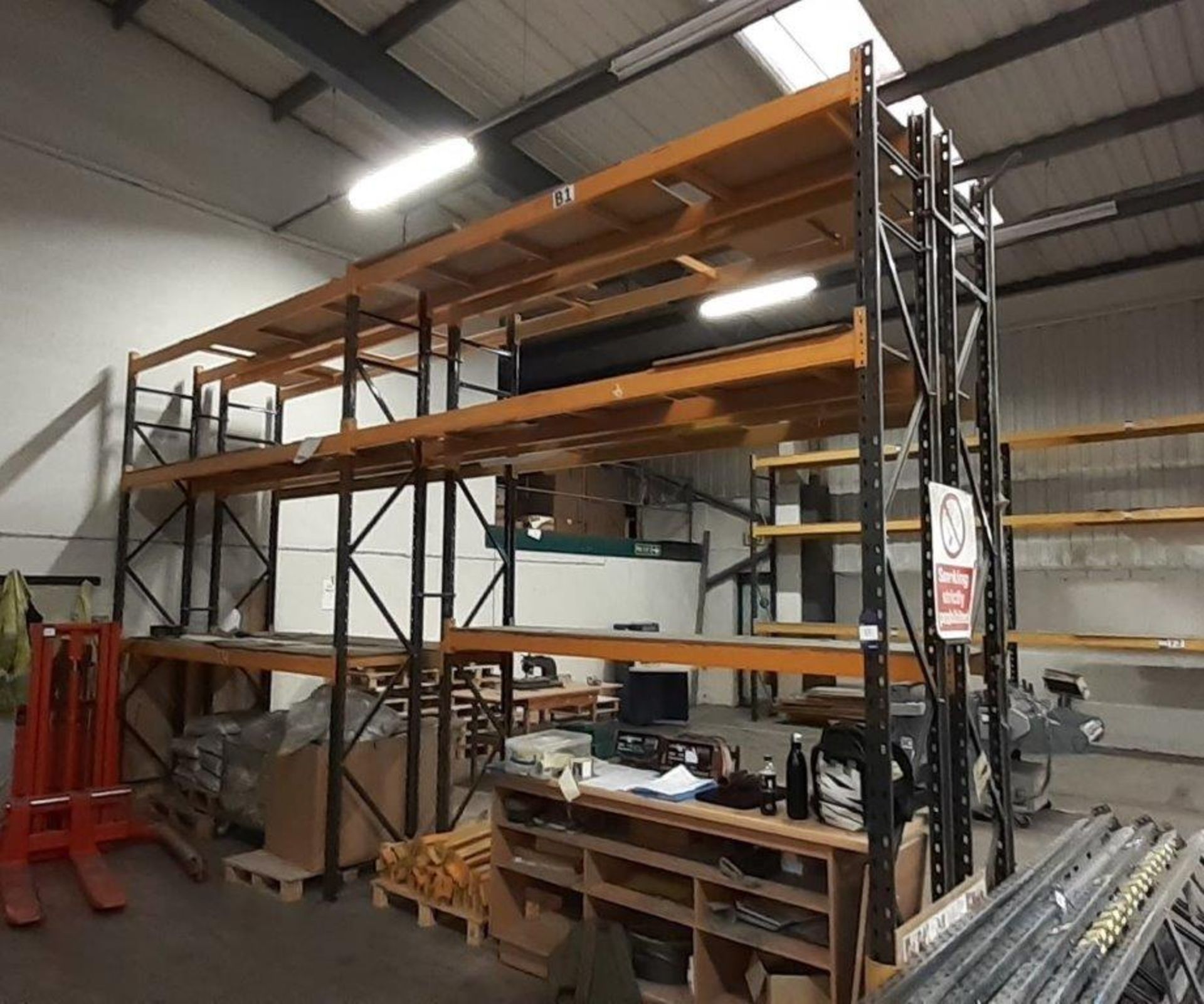 8 bays of boltless Pallet Racking (24ft wide x 13ft high, approx.) 12 frame ends & 21 pairs - Image 3 of 4