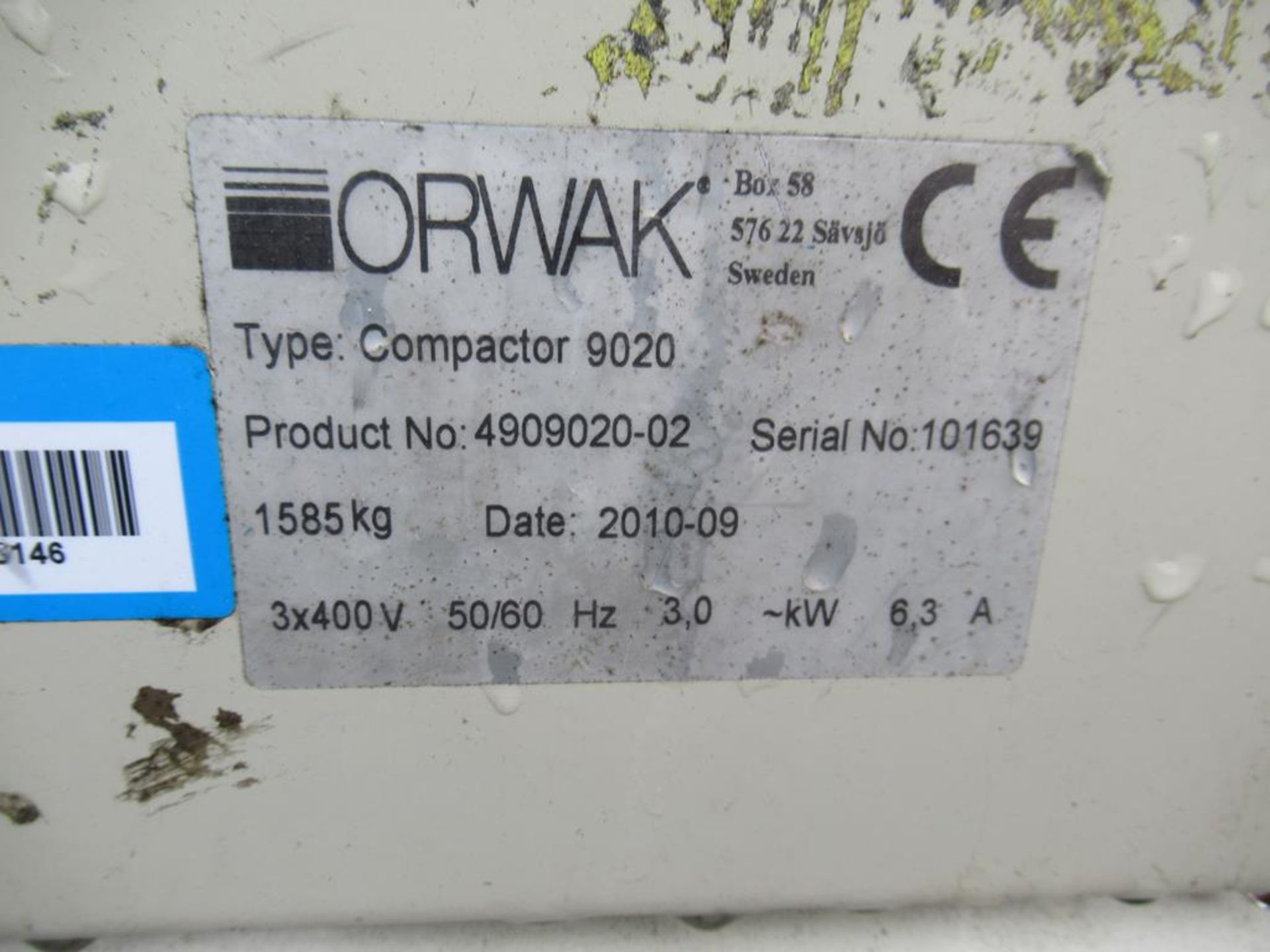 Orwak 9020s Triple Baler Compactor - Image 7 of 9