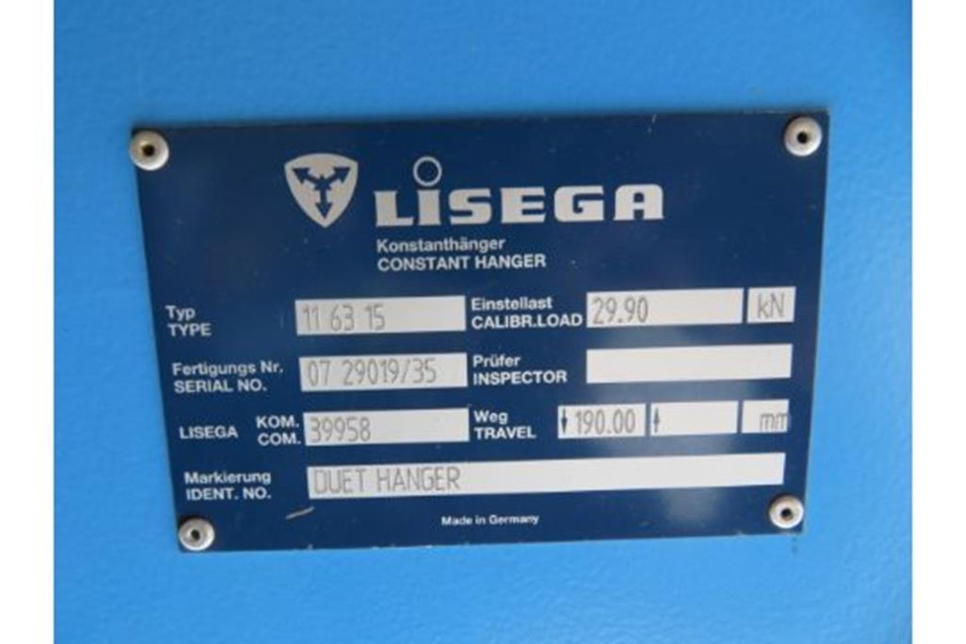 3 x Lisega constant hangers - Image 2 of 2