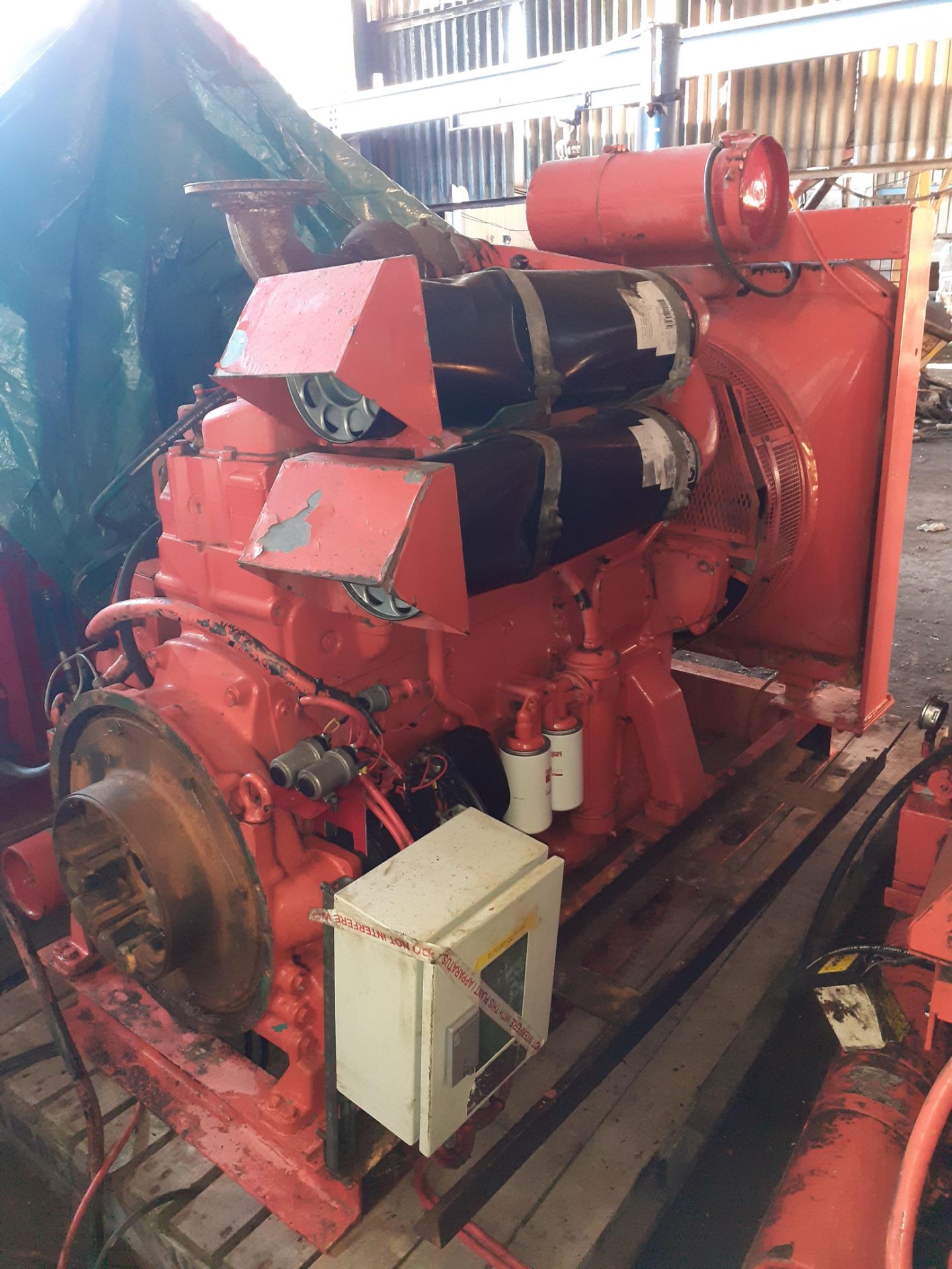 Skid Mounted 6 cylinder Volvo Penta Turbo Diesel Engine with Axflow Fire Pump - Image 3 of 10