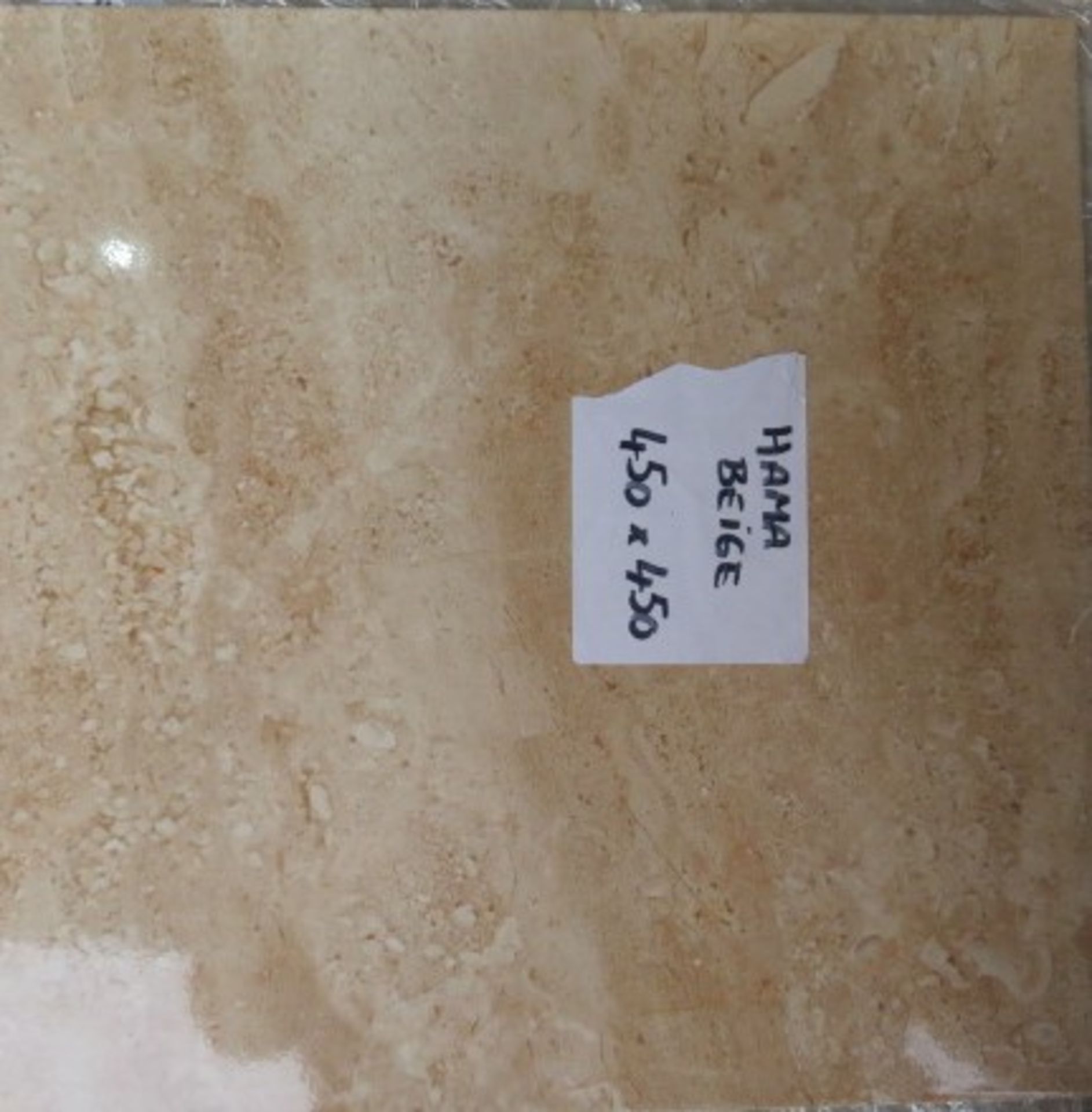 NEW 8.52m2 Hama Beige Wall and Floor Tiles. 450x450mm per tile, 10mm thick. Initially ceramic - Image 2 of 3