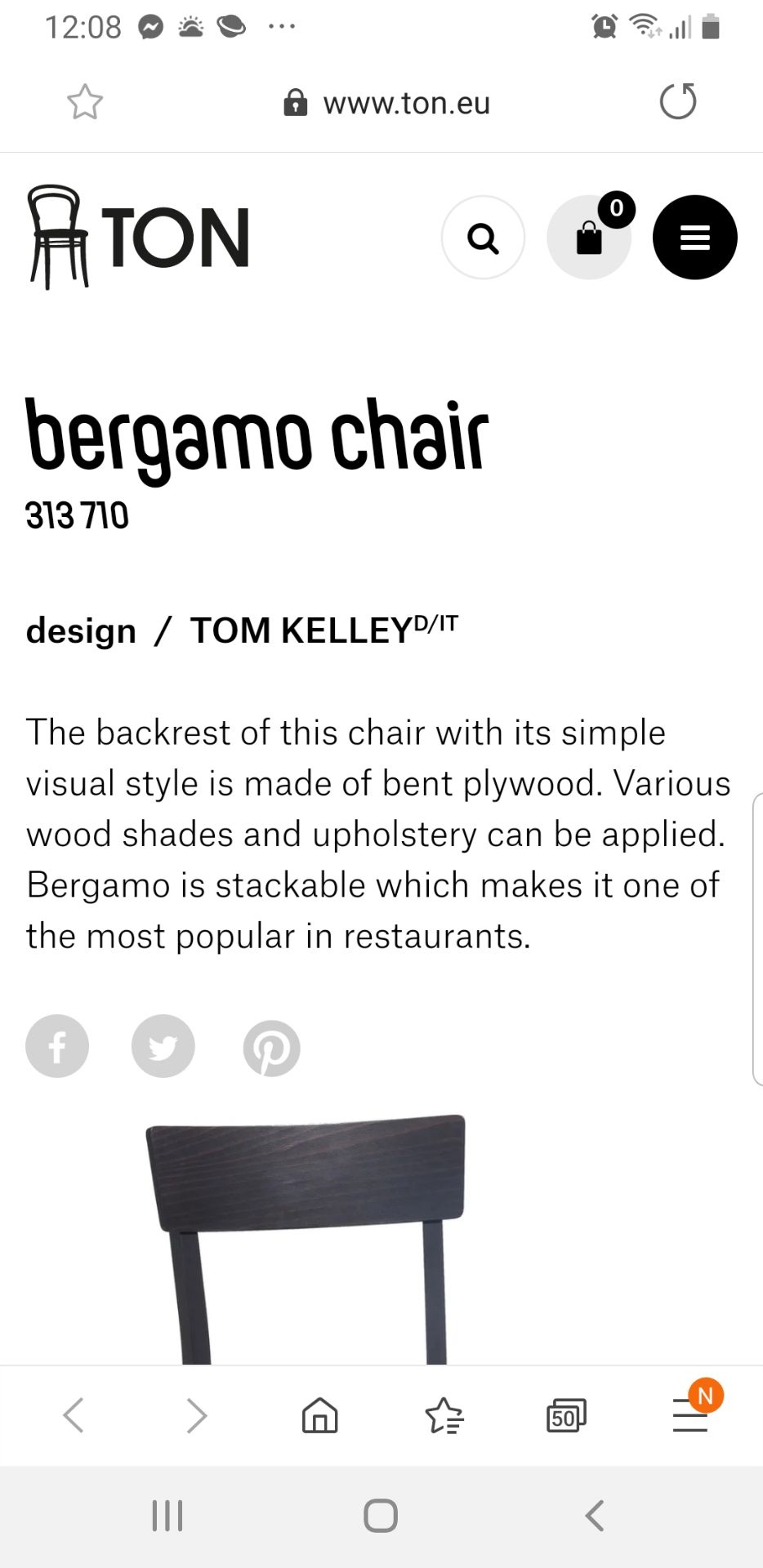 4 x Stackable Bergamo Restaurant Chairs - Image 4 of 4