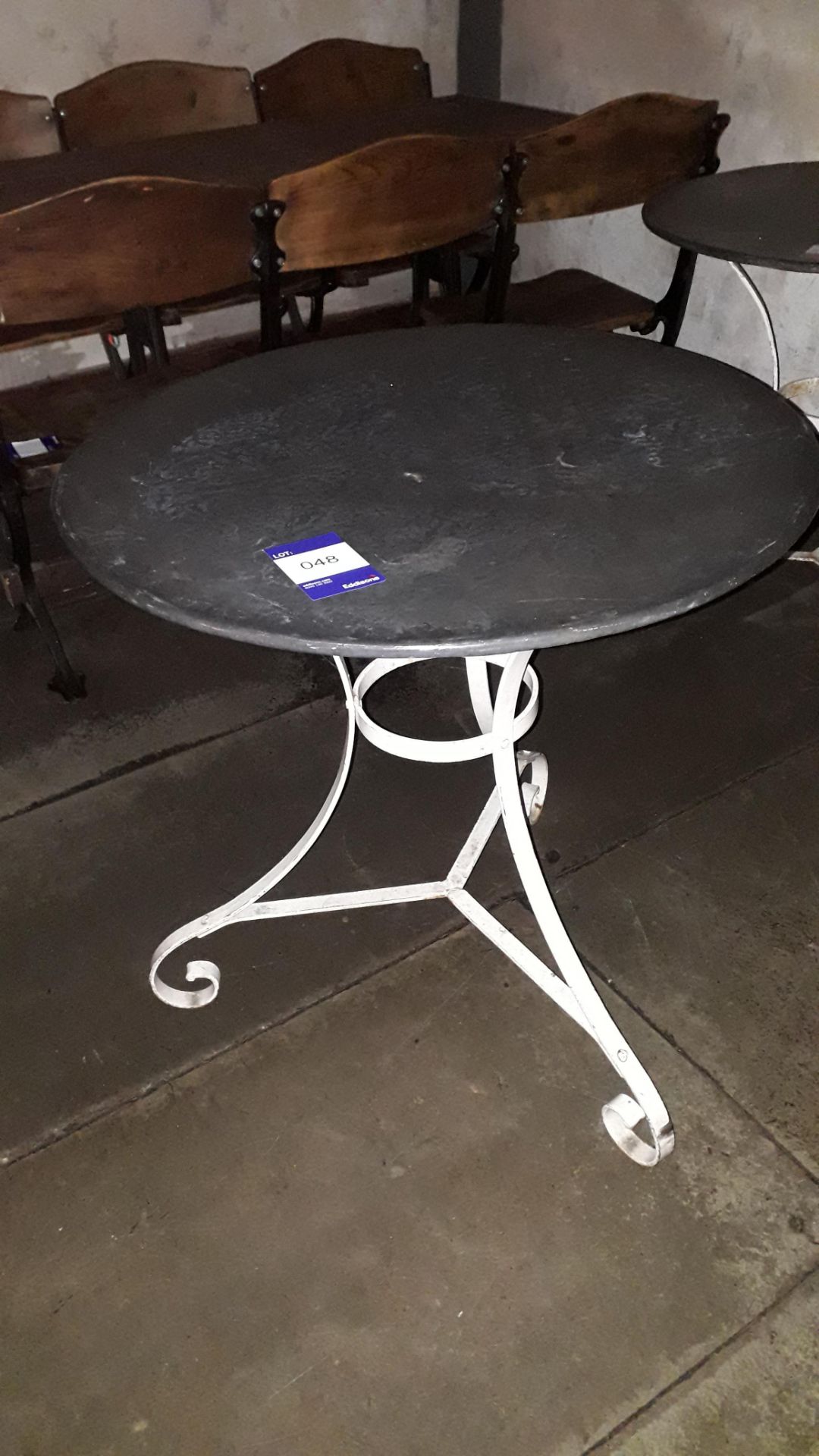 Steel Framed Ornate 700mm Circular Garden Table