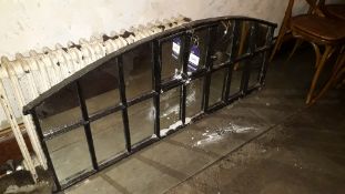 Antique Wrought Iron 16 Pane Window Frame Converted to Mirror 1600 x 640 (One Pane Broken)