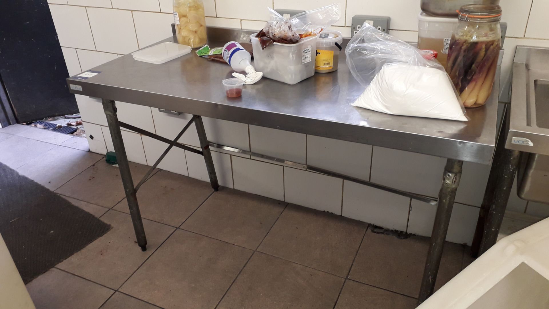 2 x Stainless Steel Topped Food Prep Tables 1500 x 600 - Image 2 of 2