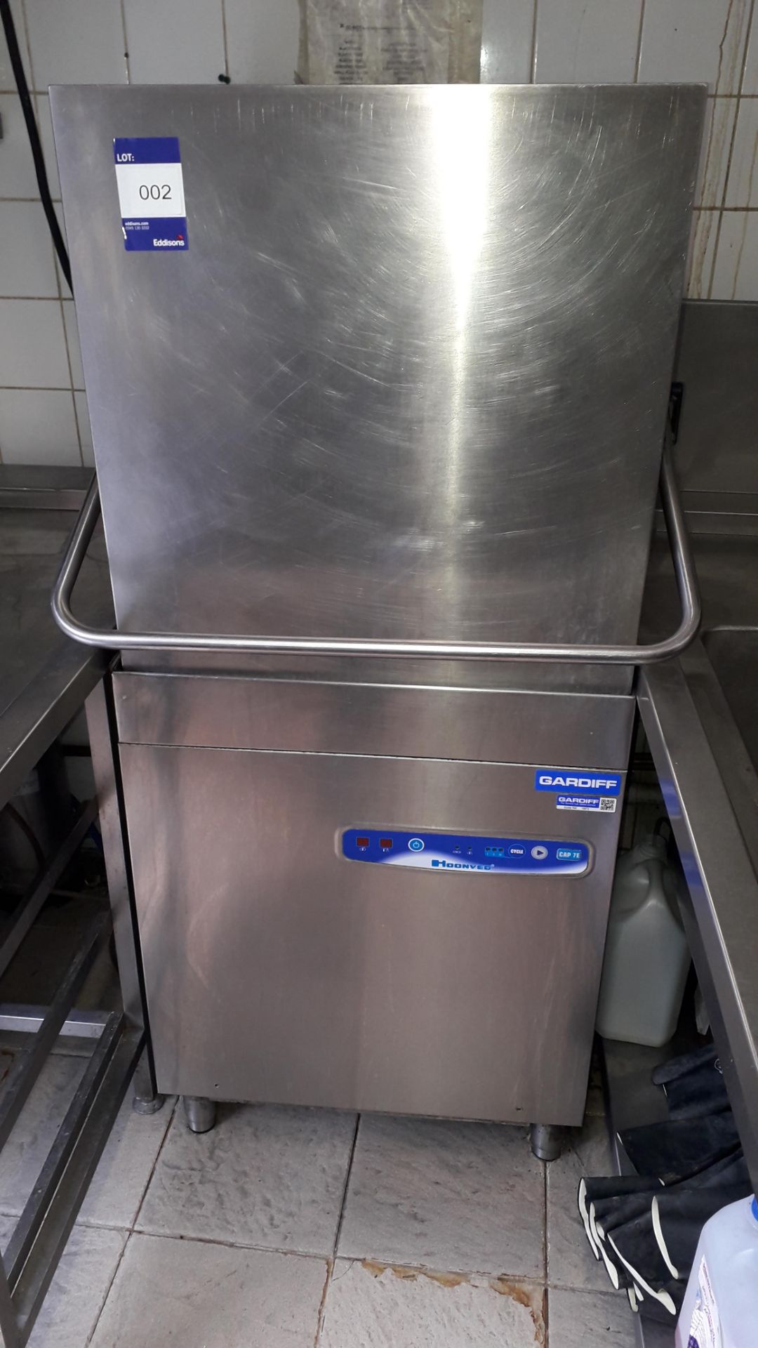 Hoonved CAP7E11 Pass Through Dishwasher Serial Number GB1803890318 with Feed Table, fitted Sink with - Image 2 of 9