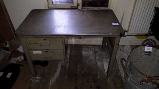 Steel Vintage Single Pedestal Desk