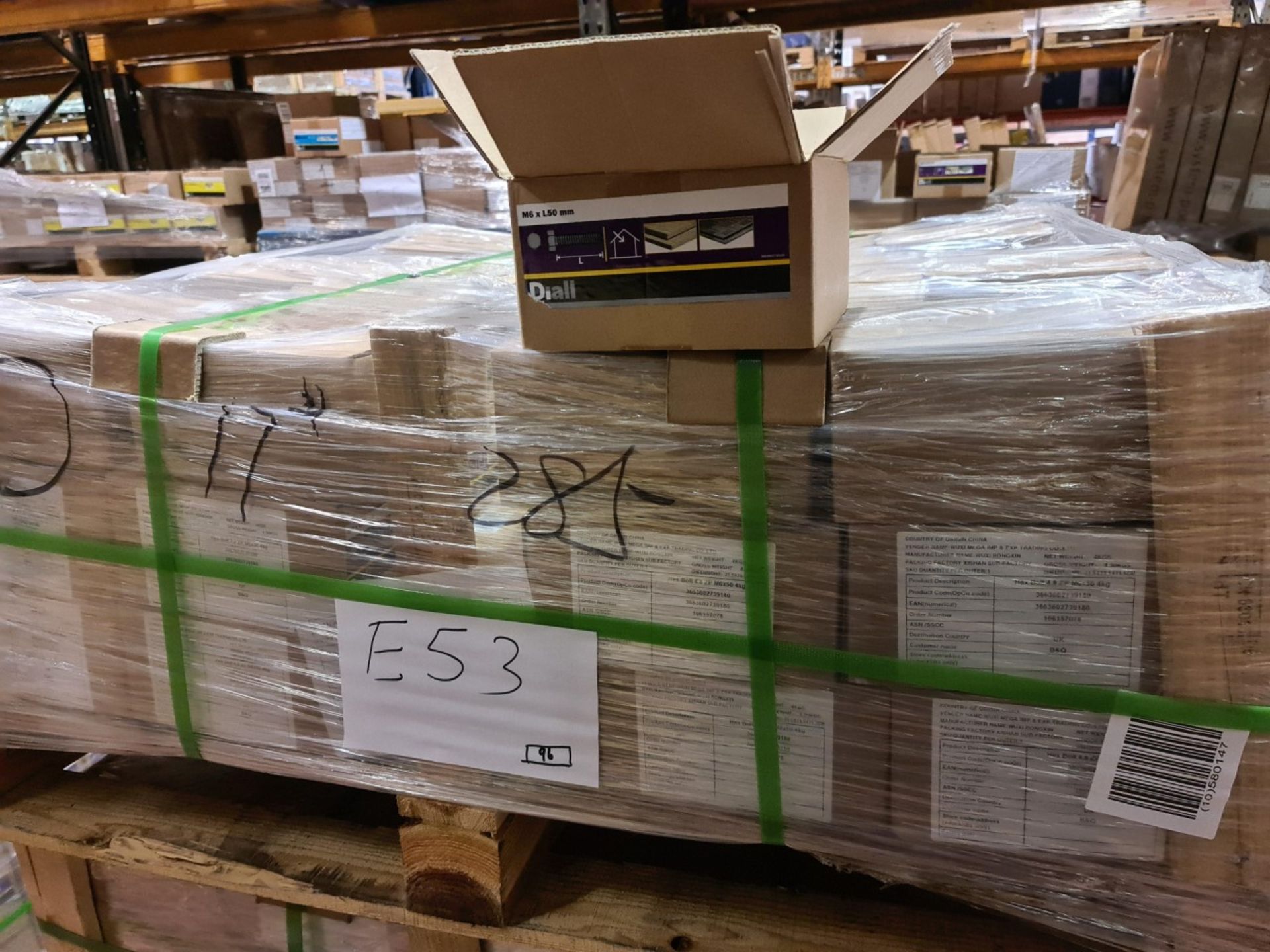 (E53) PALLET TO CONTAIN 96 x NEW 4KG BOXES OF M6x5 - Image 3 of 3
