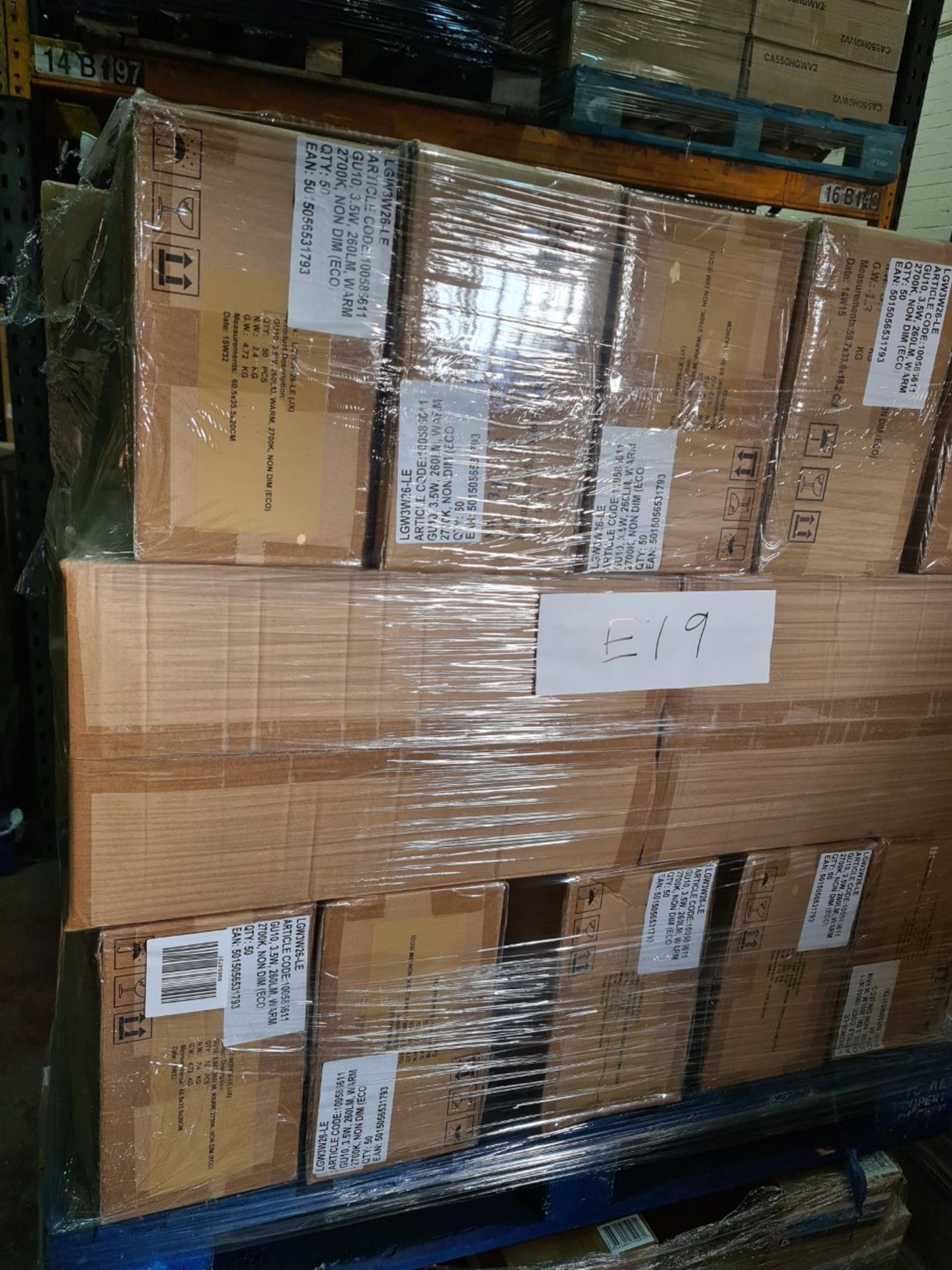 (E19) PALLET TO CONTAIN 1,350 x LUCECO 3.5W=35W LE