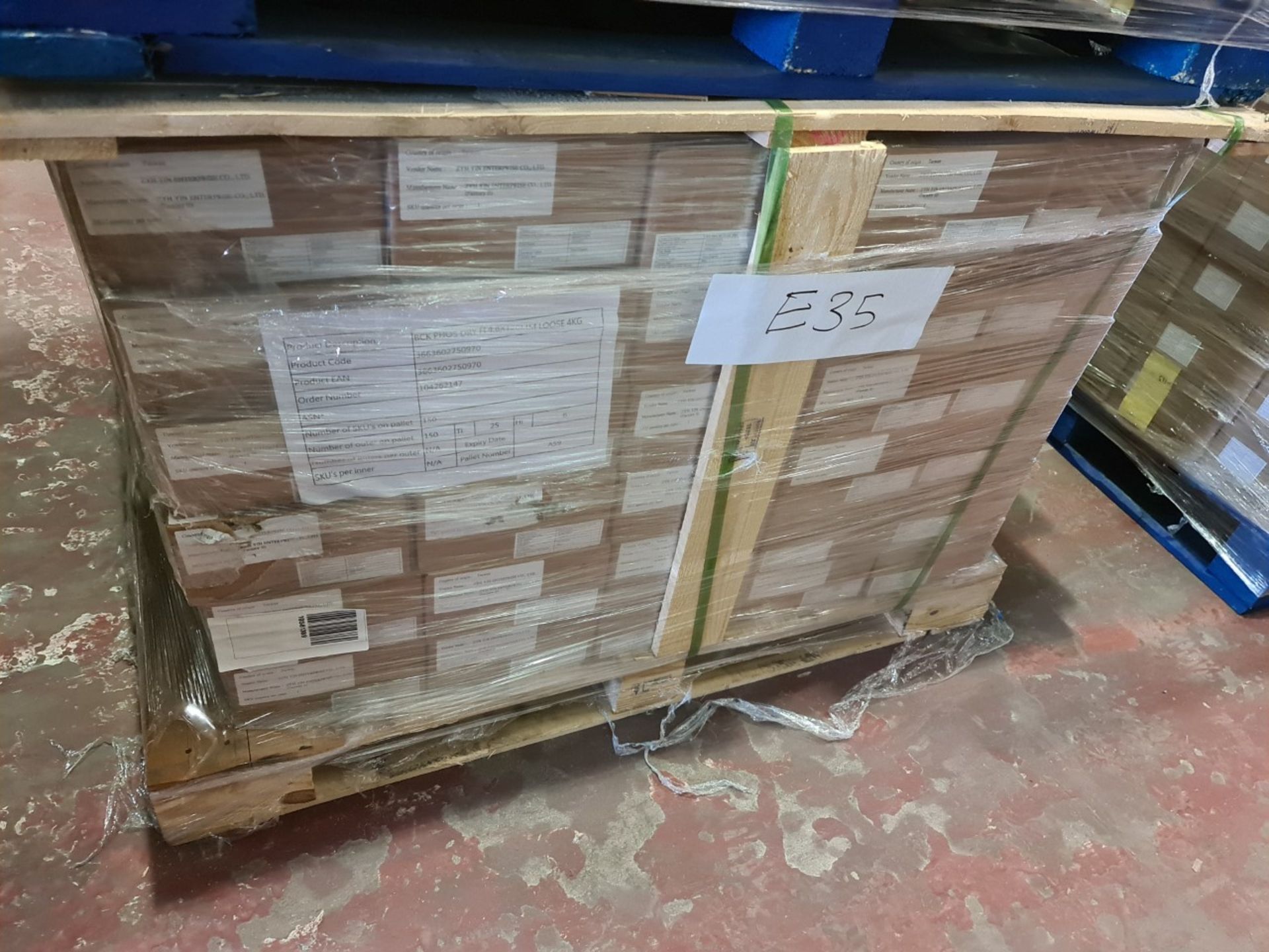 (E35) PALLET TO CONTAIN 150 x NEW 4KG BOXES OF 4.8