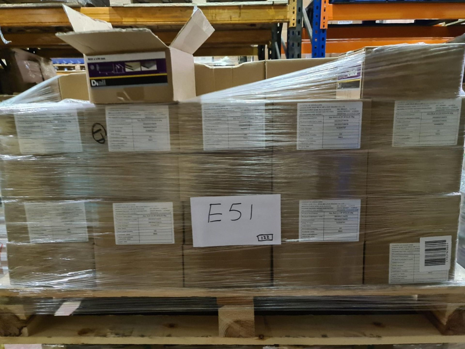 (E51) PALLET TO CONTAIN 122 x NEW 4KG BOXES OF M10 - Image 2 of 3