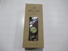 A box of Hippie Chic 'Indie Watch Tan' watches