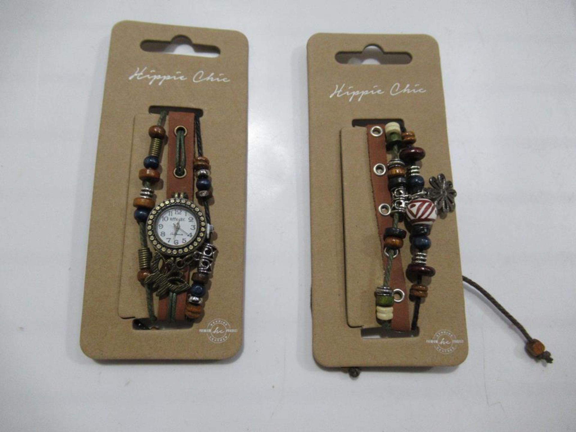 A box of Hippie Chic 'Boho' watches and bracelets
