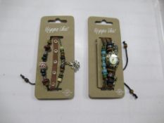 A box of Hippie Chic 'Bazaar' watches and 'Boho' bracelets