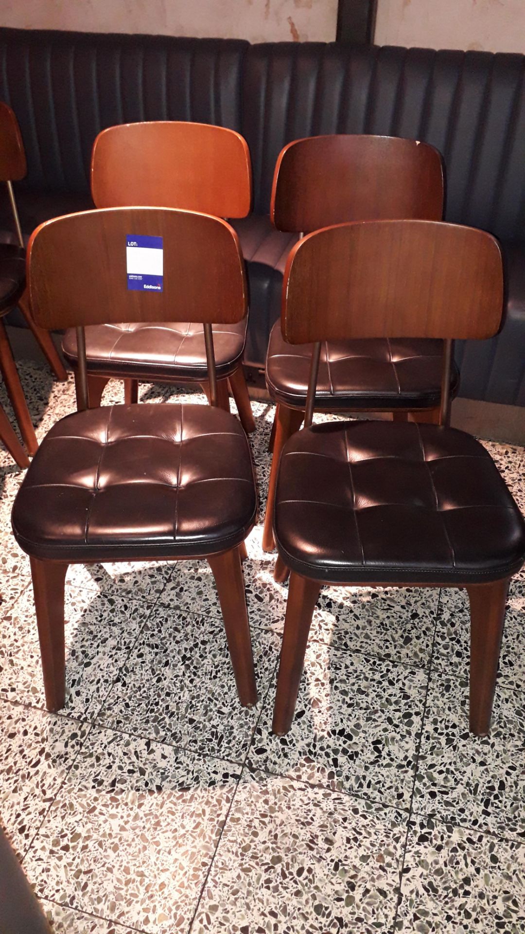 4 x Stellar Works Utility V Wooden Dining Chairs B - Image 2 of 3