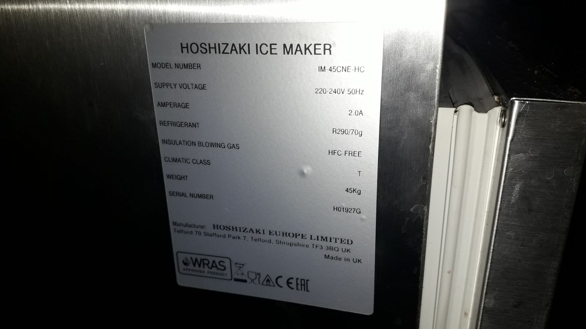 Hoshizaki IM-45CNE-HC Stainless Steel Ice Maker, S - Image 4 of 4