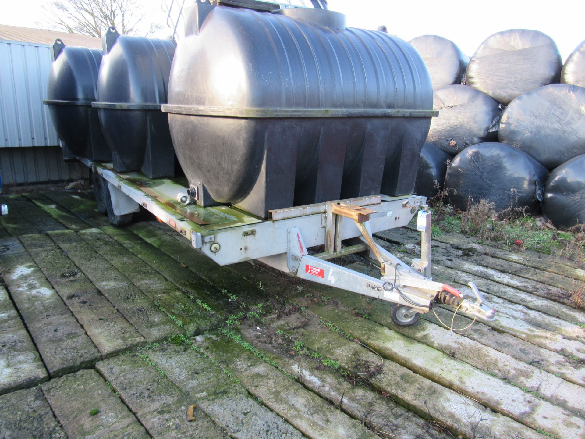 Brenderup F2172 flatbed twin axle trailer, Approx. Water Tanks are excluded - Image 2 of 3