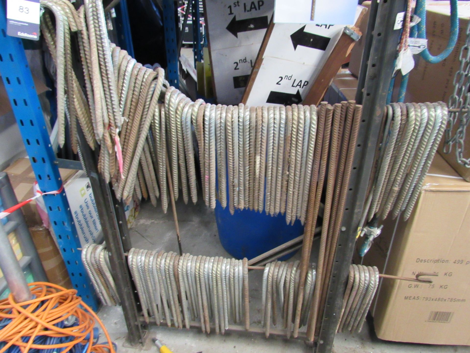 Large quantity of metal pins to rack - Image 2 of 2