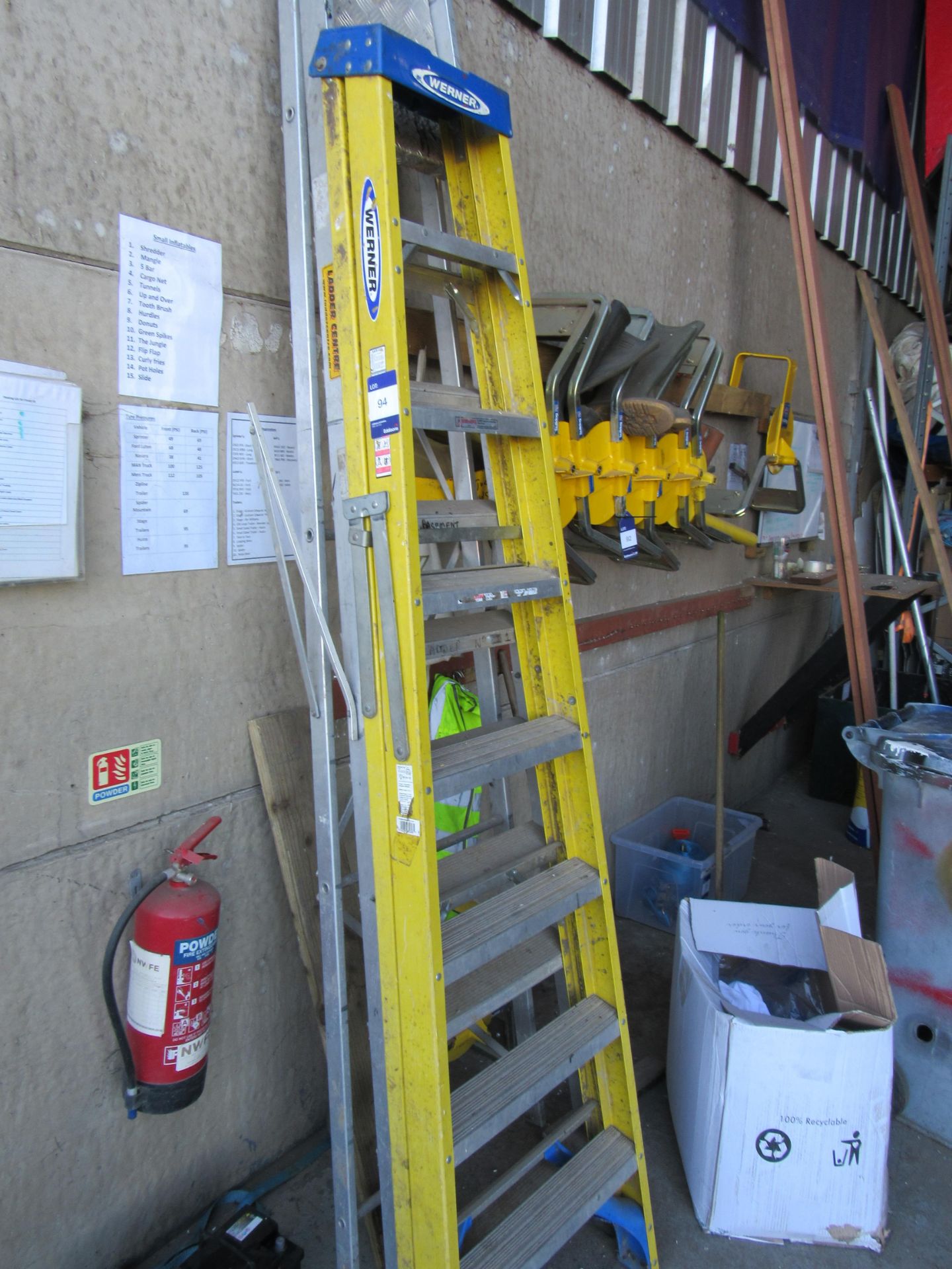 Werner fibre glass step ladder