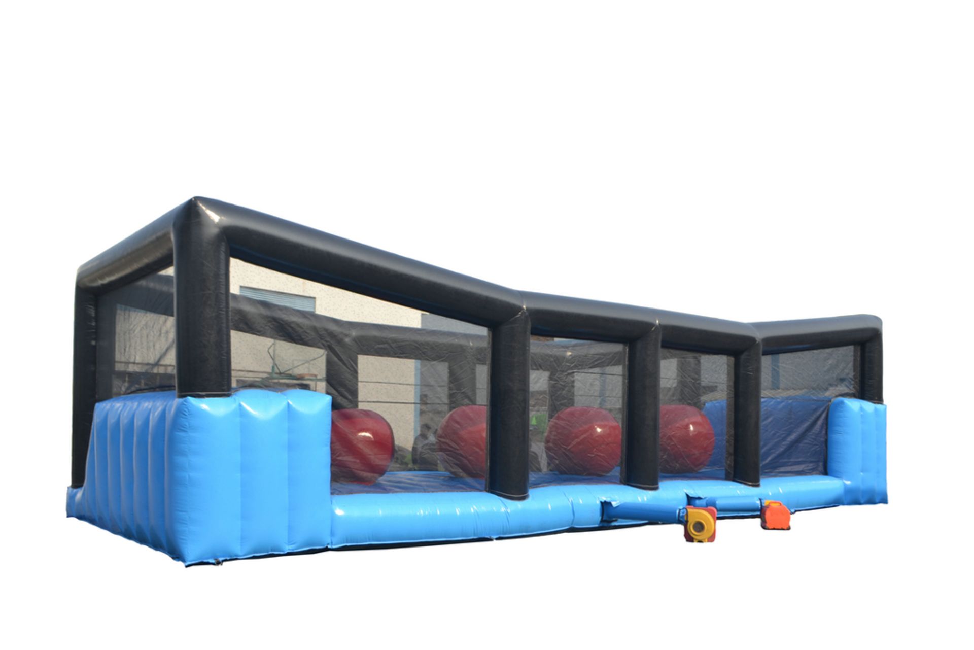 Inflatable Red Wipeout Balls, obstacle game (trailer not included)