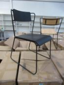 x4 LHD, Black Frame Black Seat Stool (LHD-018-H75 STW)