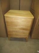 x2 Oak 3 Drawer Bedsides (N02)