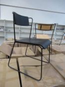 x4 LHD, Black Frame Black Seat Stool (LHD-018-H75 STW)