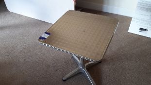 10 x chrome steel bistro tables