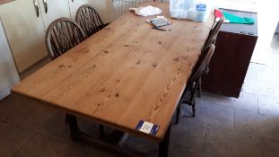 Oak effect kitchen table