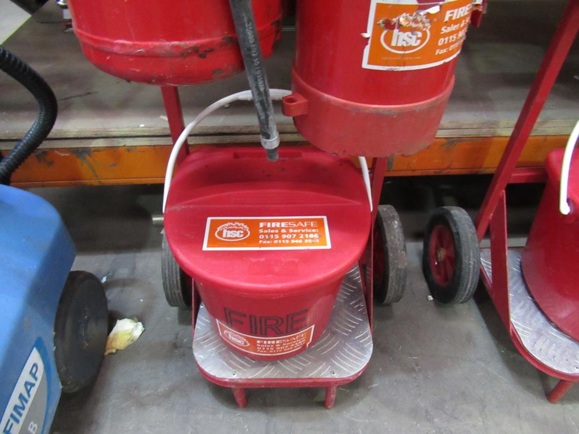 Fire Safety Barrow with extinguishers and bucket - Image 2 of 2