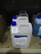 4x 5L Bottles of 70% Hand Sanitizing Gel