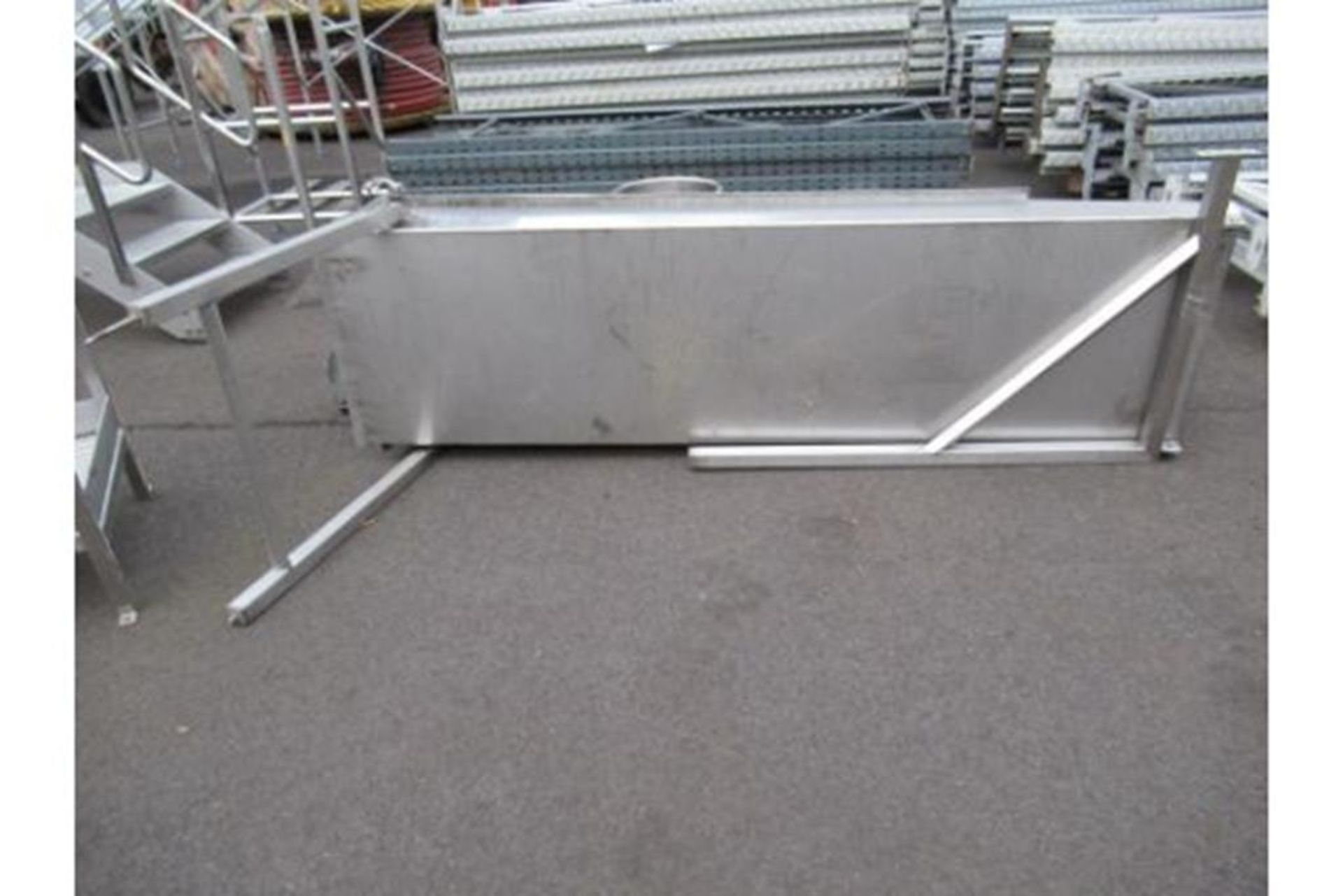 Stainless Steel 3 Legged Chute approx Length 2620 x width 760mm depth 280mm