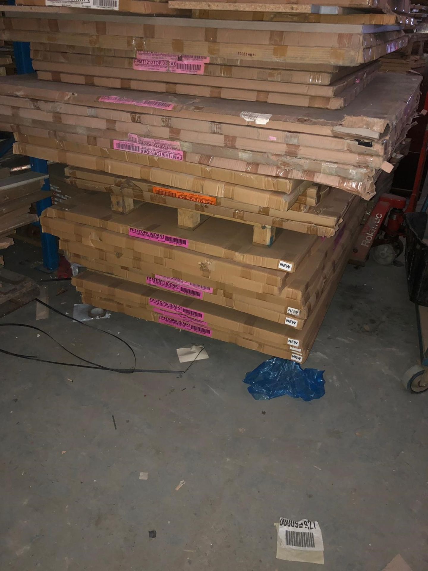 Large Quantity of 25mm oak / white counter/ desk t