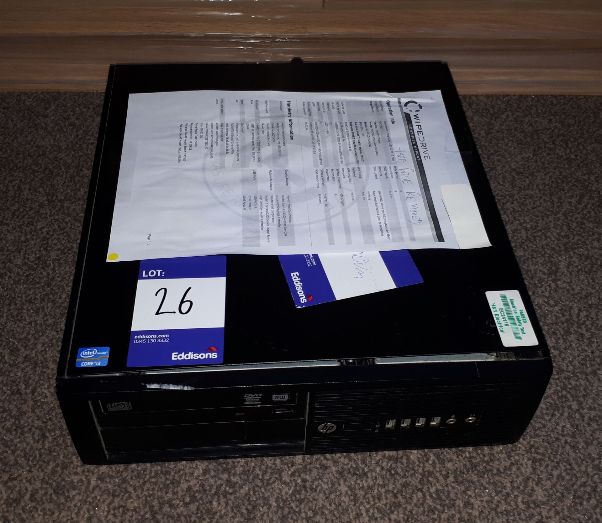 HP Compaq Pro 4300 SFF PC, Serial Number CZC3121MS