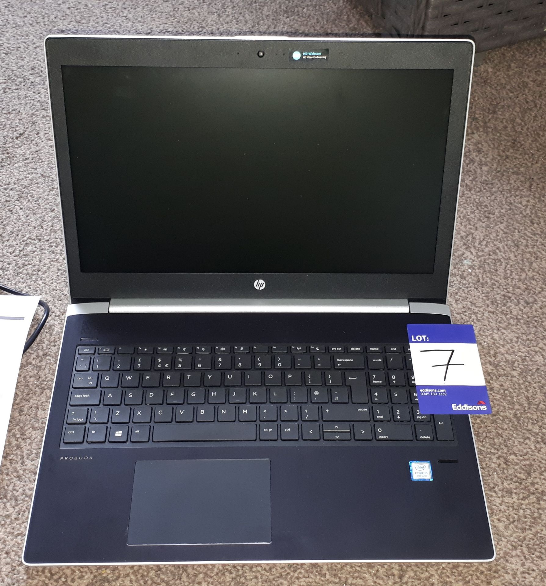 HP ProBook 450 G5 laptop, Serial Number 5CD9037HQG
