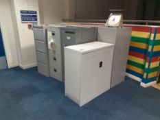 4x Drawer Filing Cabinets, Qty of Double Door Lockers, Desks & Mobile Office Chairs etc