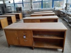 4x Wooden Dough Prep Tables