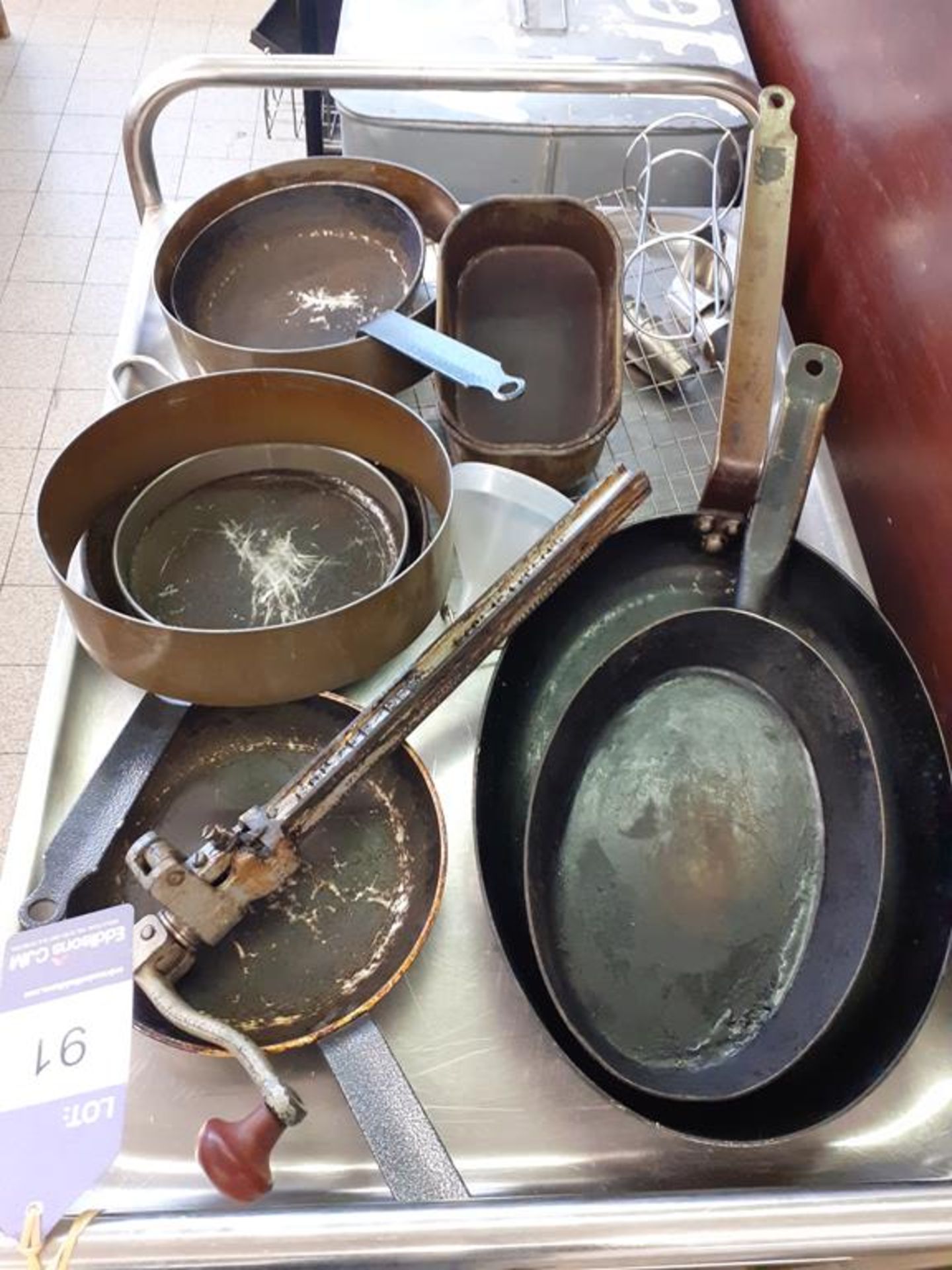 2x Serving Trolleys and Large Qty of Cookware to Inc: Pans, Trays, Pots etc. - Image 2 of 12