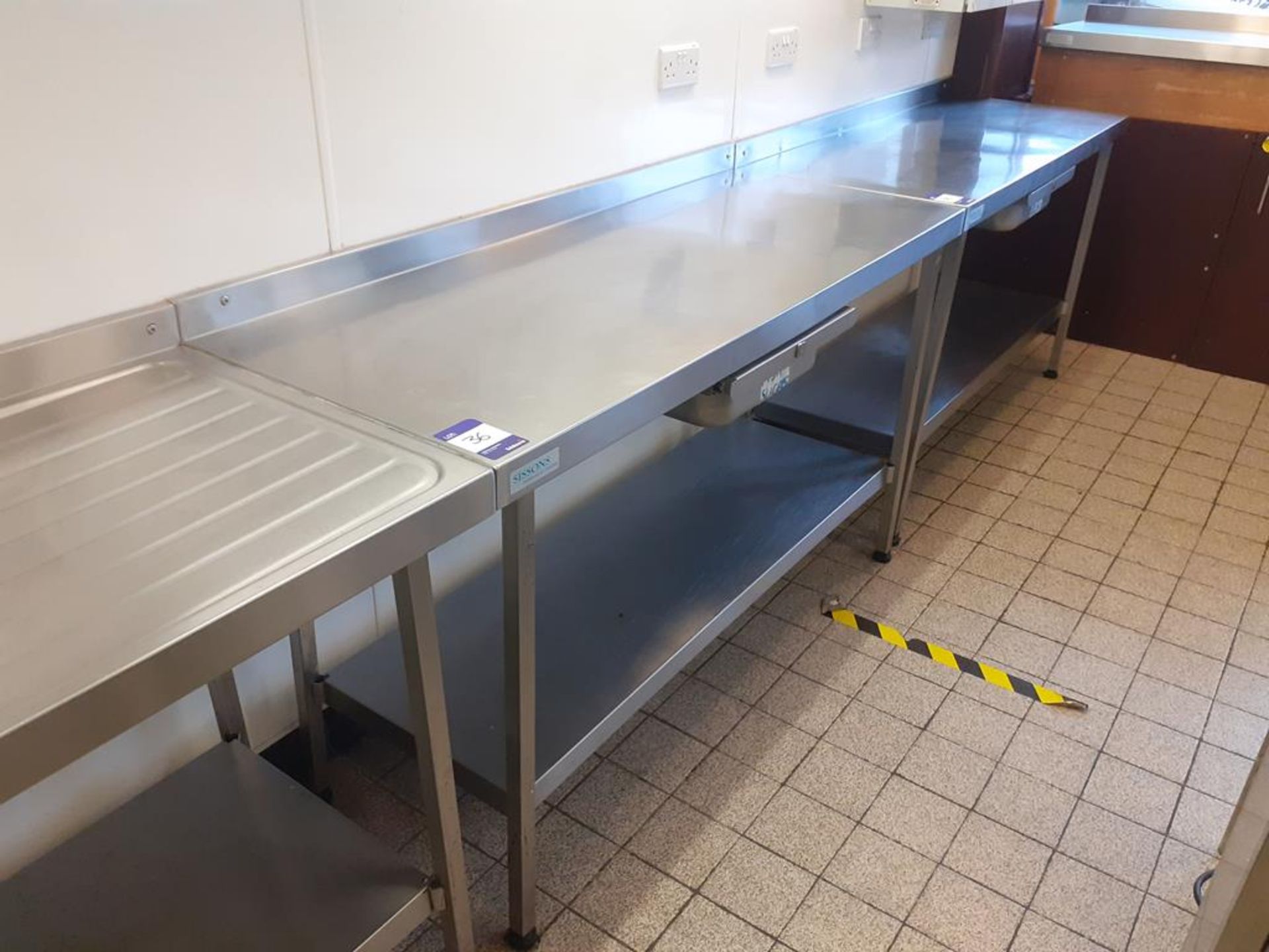 2x Sissons S/S Prep Tables and 2x Sissons S/S Sink Units - Image 3 of 4