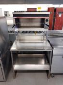 Barlett Yeoman S/S Gas Range Salamander Grill with stand and S/S Prep Table