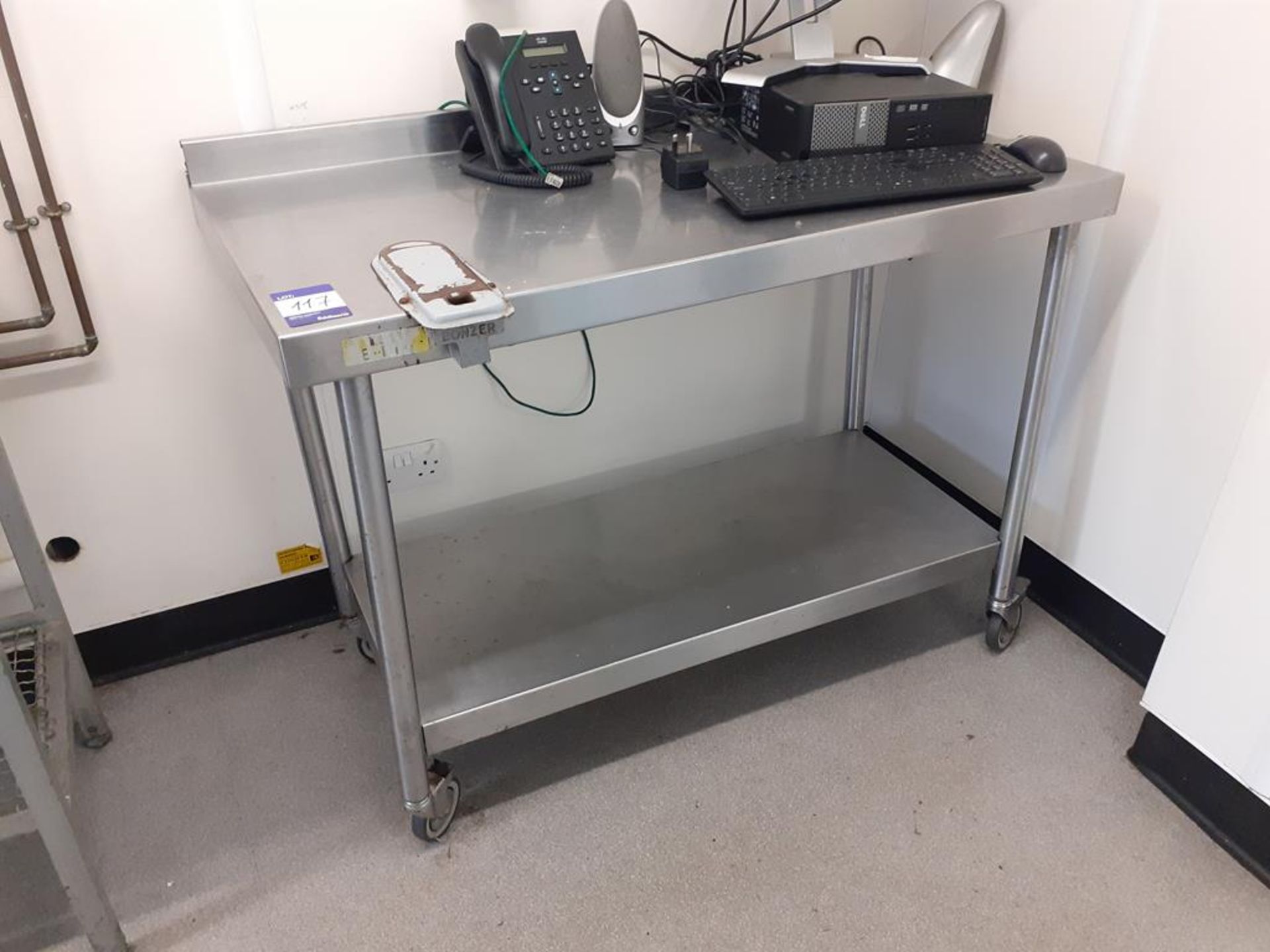 6x S/S Top Prep Tables (1 on wheels, 3x Steel Frame) - Image 6 of 6