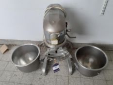 Hobart A200 Dough Mixer with 2x Bowls, 3 Attachments