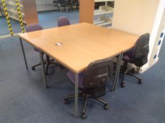 Lot to contain approx 13 x various desks, 13 x various mobile office chairs and 1 x pedestal