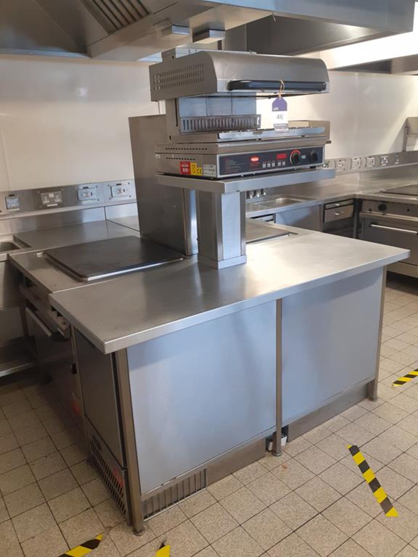 Commercial S/S Cooking Unit to include Salamander Grill, 2x Ambach Electric Range Solid Top Cookers