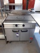 Falcon S/S Solid Top Gas Range Double Door Commercial Cooker on Wheels