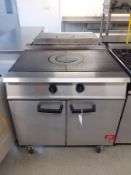 Falcon S/S Solid Top Gas Range Double Door Commercial Cooker on Wheels