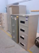 Qty of metal filing cabinets, personal lockers