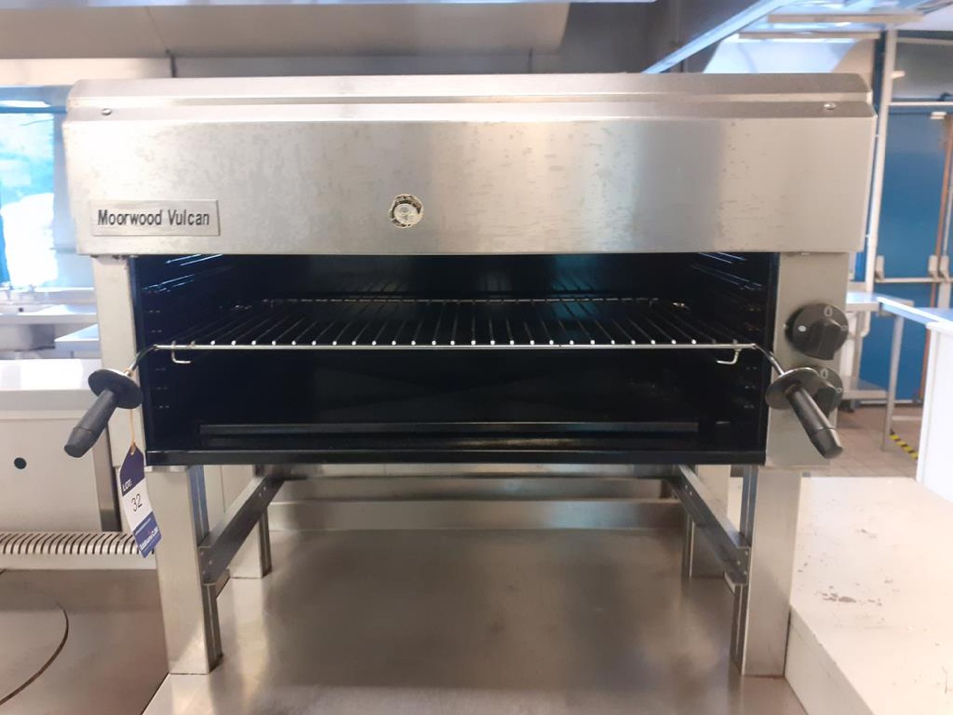 Moorwood Vulcan S/S Gas Range Salamander Grill with S/S Prep Table and Tray Stand - Image 2 of 3