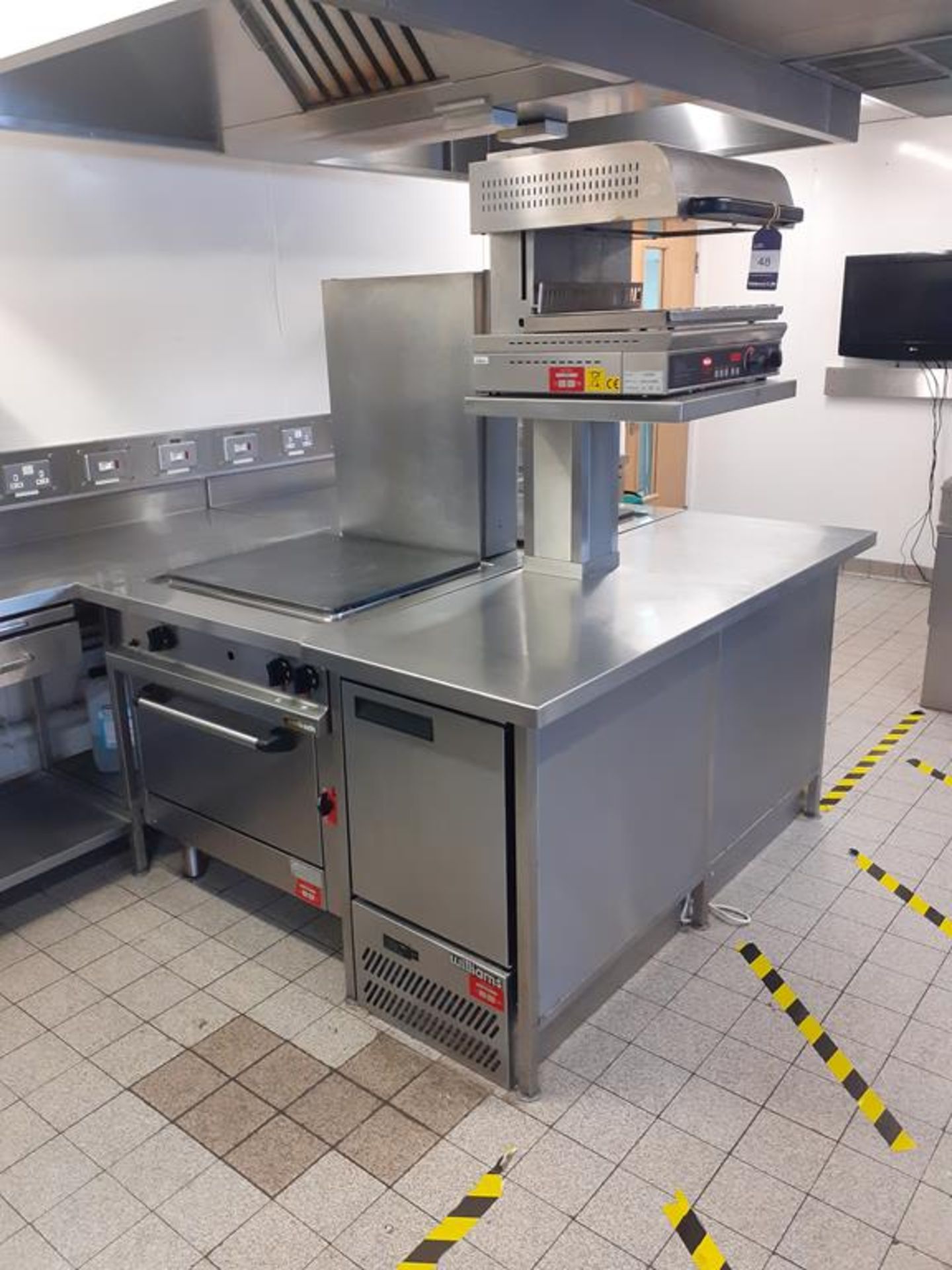 Commercial S/S Cooking Unit to include Salamander Grill, 2x Ambach Electric Range Solid Top Cookers